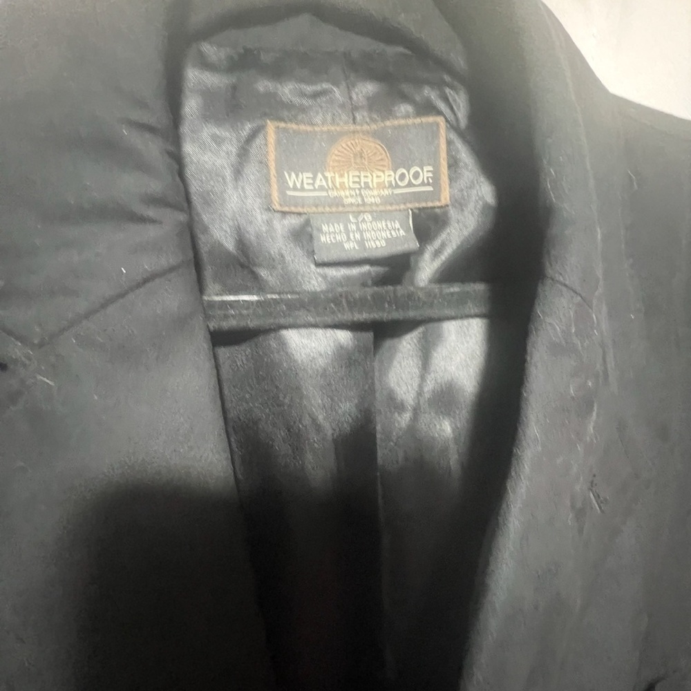 Weatherproof Black Blazer Jacket Mens Large NWT | 2 Button Casual Sport Coat - Picture 5 of 5